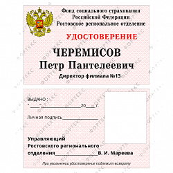 Вкладыш в удостоверение (Вариант11), фото 1