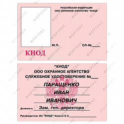 Вкладыш в удостоверение (Вариант6), фото 1